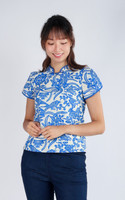 Yuan Prosperity Cheongsam Top - Blue