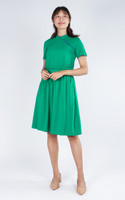 Pingxi Sleeved Cheongsam Dress - Emerald