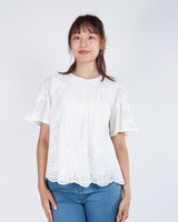 Alara Crochet Lace Detailed Top - White