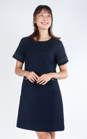 Hollie Chain Trim Shift Dress - Navy