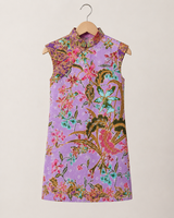 Kids Amal Batik Cheongsam Dress - Lilac