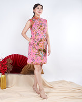 Amal Batik Cheongsam Dress - Pink