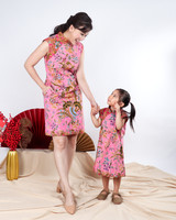 Amal Batik Cheongsam Dress - Pink