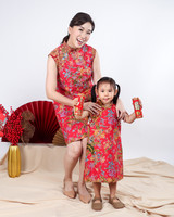 Amal Batik Cheongsam Dress - Red