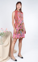 Nadiya Batik Cheongsam Dress - Pink