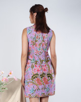 Nadiya Batik Cheongsam Dress - Lilac