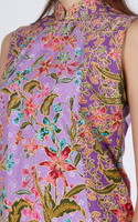 Nadiya Batik Cheongsam Dress - Lilac