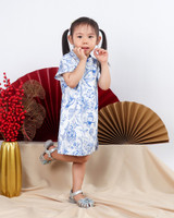 Kids Lunar Porcelain Cheongsam - Blue
