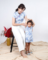 Kids Lunar Porcelain Cheongsam - Blue