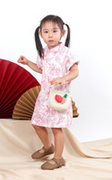 Kids Lunar Porcelain Cheongsam - Pink