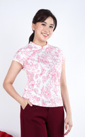 Lunar Porcelain Cheongsam Top - Pink