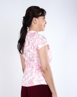 Lunar Porcelain Cheongsam Top - Pink