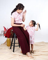 Lunar Porcelain Cheongsam Top - Pink