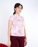 Lunar Porcelain Cheongsam Top - Pink