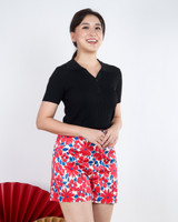 Solara Bloom Print Shorts - Red
