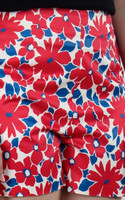 Solara Bloom Print Shorts - Red
