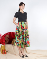 Ivy Botanical Skirt - Black 