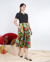 Ivy Botanical Skirt - Black 