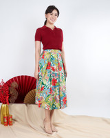 Ivy Botanical Skirt - Cream