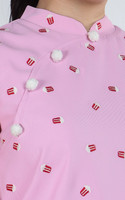 Xi Popcorn Cheongsam Top - Pink