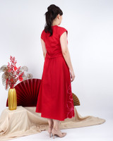 Azure Embroidered Floral Top - Red