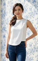 Liora Uneven Hem Top - White