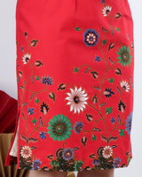 Joyous Batik Bloom Cheongsam - Red