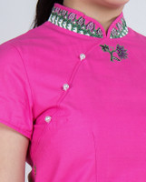 Joyous Batik Bloom Cheongsam - Magenta