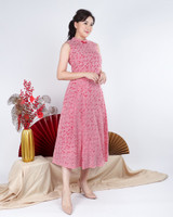 Lorraine Gingham Midi Skirt - Red