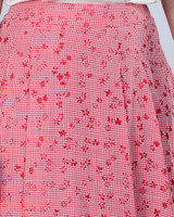 Lorraine Gingham Midi Skirt - Red