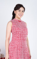 Lorraine Gingham Cheongsam Top - Red
