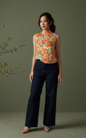 Poppy Cheongsam Top - Orange