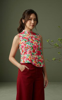 Poppy Cheongsam Top - Pink