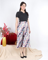 Sakura Japanese Cotton Culottes - Blue