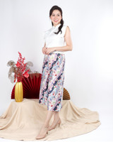 Sakura Japanese Cotton Culottes - Blue