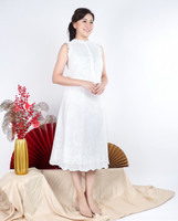 Heather Eyelet Top - White