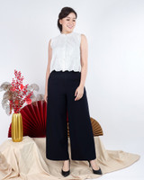 Heather Eyelet Top - White