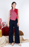 Yuna Asymmetrical Panel Top - Red