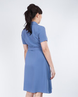 Jovelle Tuxedo Sleeved Dress - Cornflower Blue