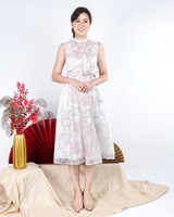 Christine Chiffon Cheongsam Dress - Cream