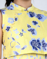 Xiyue Dual Layer Cheongsam Dress - Yellow