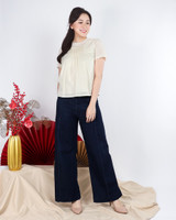 Izzie Lace-Trim Blouse - Cream