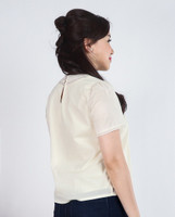 Izzie Lace-Trim Blouse - Cream