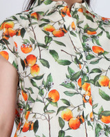 Amber Tangerine Printed Top - Cream