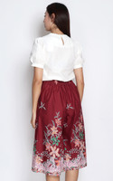 Sienna Floral Embroidery Blouse - White