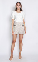 Vivienne Tweed Shorts - Natural
