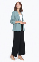 Greta Shawl Collar Jacket - Seafoam
