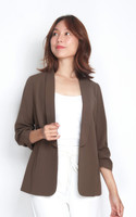 Greta Shawl Collar Jacket - Mocha