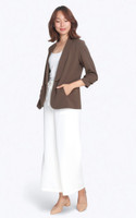 Greta Shawl Collar Jacket - Mocha
