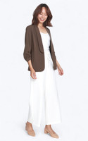 Greta Shawl Collar Jacket - Mocha